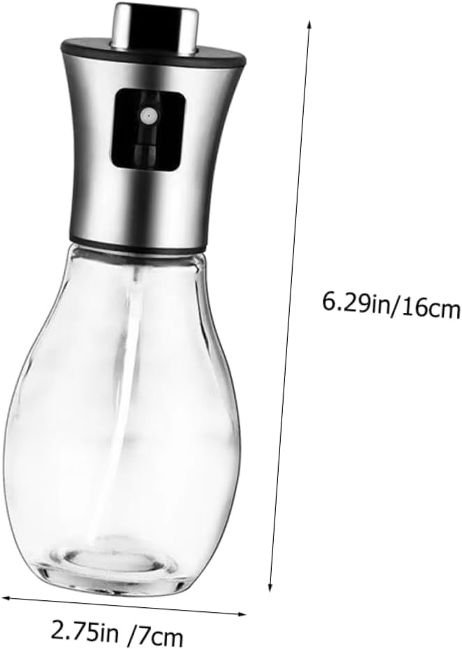VOSAREA Stainless Steel Oil Sprayer Set 2pcs Kitchen Oil Dispenser Press Type Function for Cooking and BBQ Leak-Proof and Easy to Use
