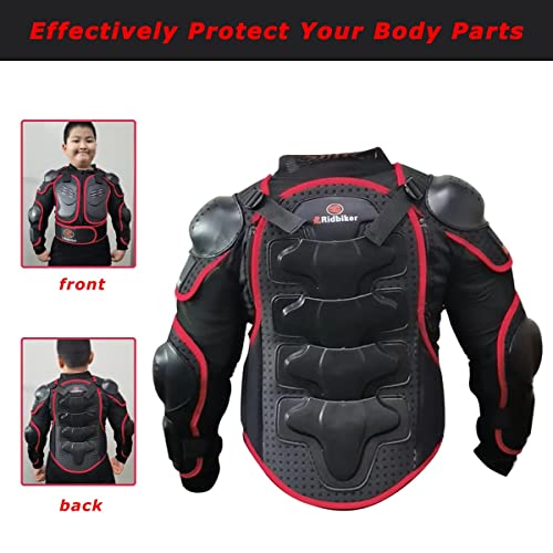 Kids Dirt Bike Gear Chest Spine Protector Body Armor Jacket Elbow Knees Shin Pad Armor Guards Set For Motorcycle Motorbike Kids Full Body Protector #TOP4