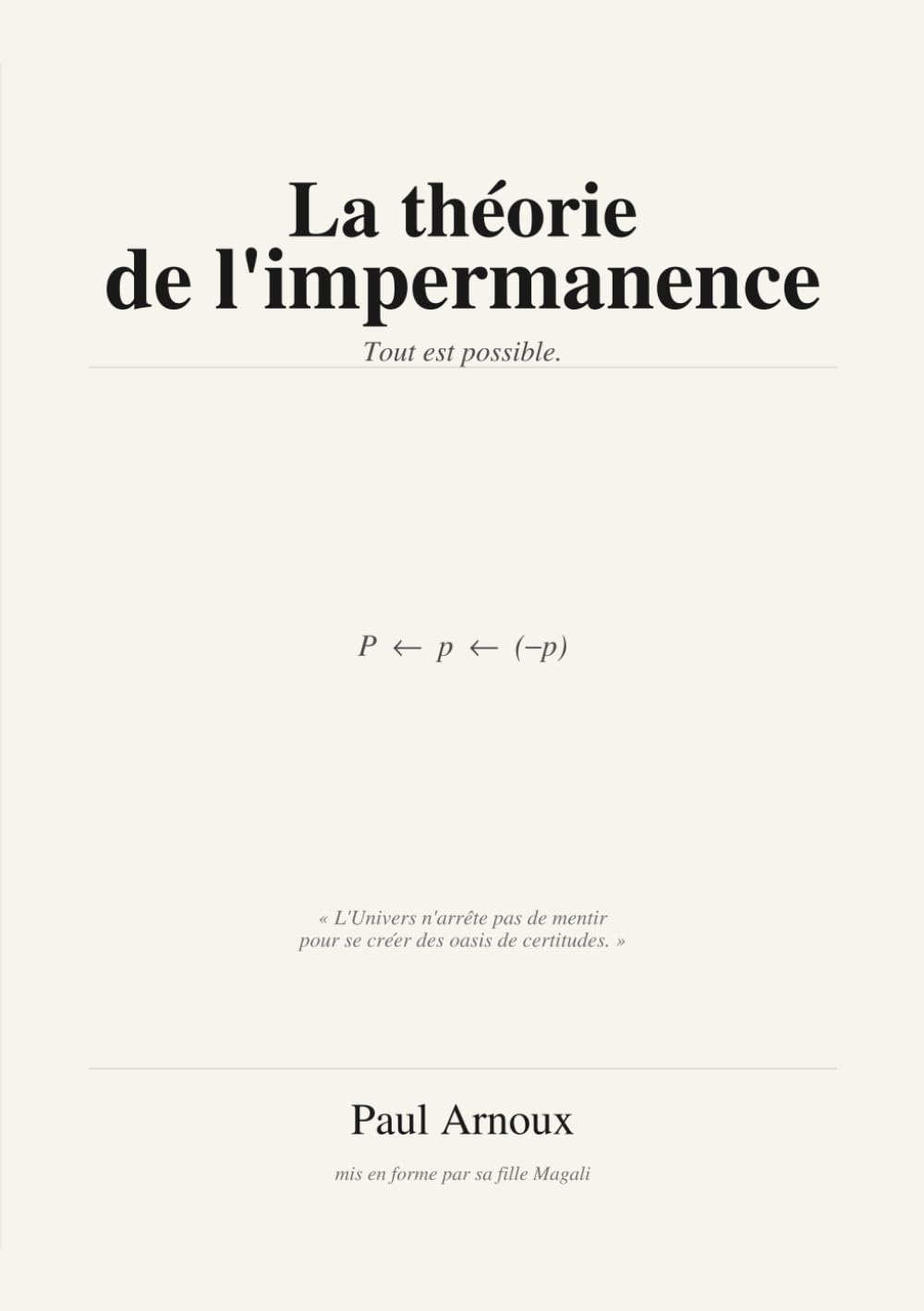 La Théorie de l´impermanence