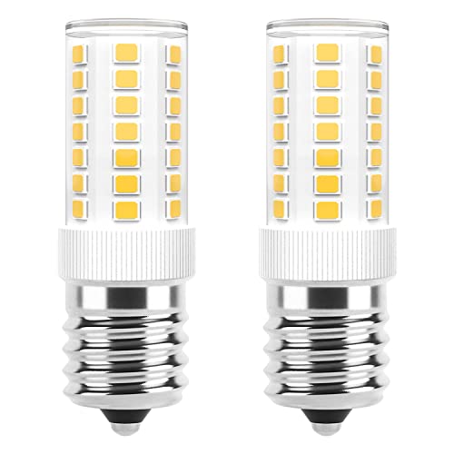 Image of E17 LED Bulbs Dimmable 5W Microwave Over Stove Bulb, 40W Incandescent Equivalent, Natural White 4000K, Fit for Whirlpool Maytag GE Kenmore LG Microwaves, Replaces 8206232A 1890433 AP4512653, 2 Pack