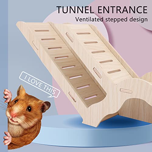 Escada de escalada para hamsters esconderijo secreto para hamsters, brinquedo de exploração de túnel