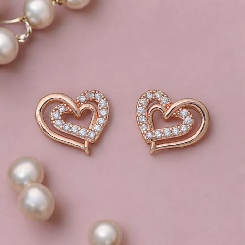 Image of Nilu's Collection Daily Use, Light Weight Cubic Zircon Stud Earrings| Perfect for baby girls, office goers