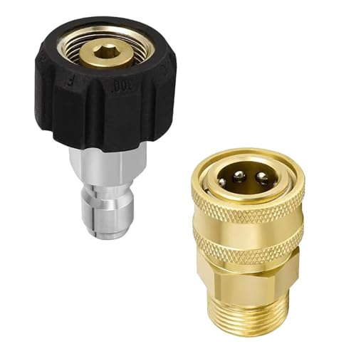 GIONAR M22-14 Pressure Washer Adapter Kit, 3/8 Quick Connect Swivel Accessories Adaptors for High Pressure Water Guns