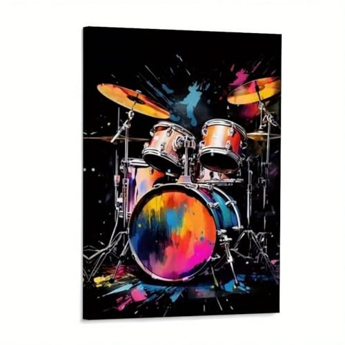 Tambours peintures sur toile pour creer une decoration esthetique de la piece moderne