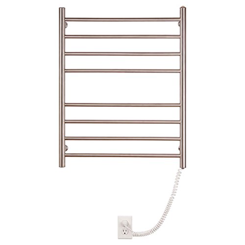 Myson WPRL08 8-Bar Wall Mount Towel Warmer, Bright Finish, Pearl