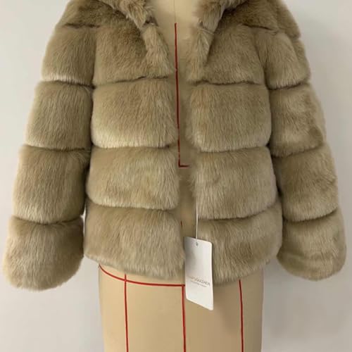 ONLYWOOD Womens Winter Essential Faux Fur Cardigan Coat Lapel Collar Fluffy Jackets Long Sleeve Fashion Warm Fuzzy Outerwears2