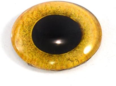 30mm Single Owl Glass Eye for Taxidermy Sculptures or Jewelry Making Crafts in Yellow