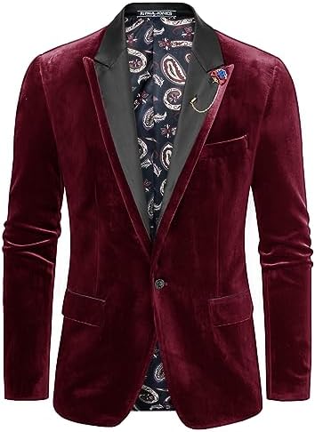 PJ PAUL JONES Heren blazers wolmix casual pak jas vintage tweed jas, Donkergrijs, M