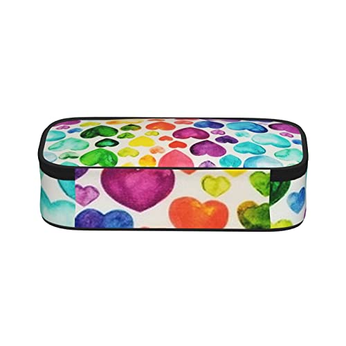BAAROO Astuccio con cuori arcobaleno di grande