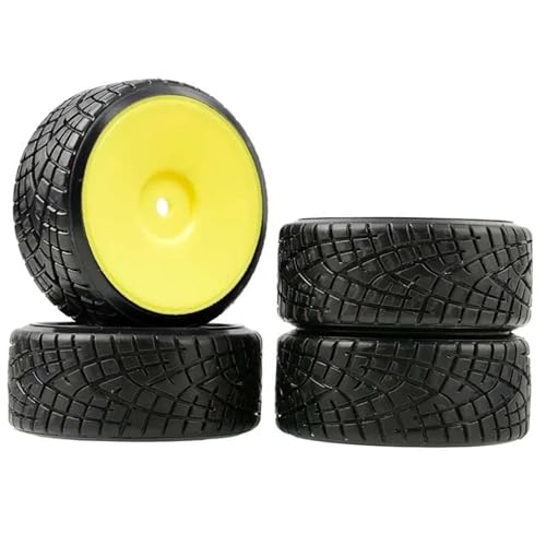 RC�A�N�Z�T���[ For Mjx For Hyper Go For Tamiya For 14303 14302 14301 For TT01 For TT02 �v���X�`�b�N�z�C�[���L���b�v�^�C�� RC �C���C���A�b�v�O���[�h�A�N�Z�T���[(C,Yellow