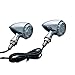 Kuryakyn 2507 Torpedo/Bullet Style Motorcycle LED Lights with Clear Lenses: Rear Position Turn Signal/Blinker, Running and Brake Light Indicators, Chrome, 1 Pair