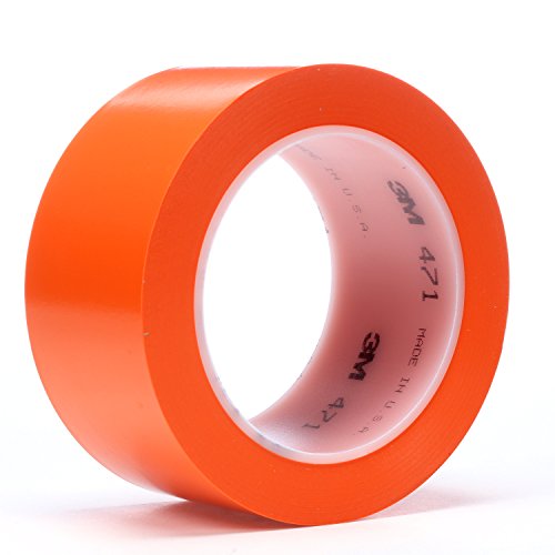 Image of 3M Vinyl Tape 471, Orange, 48 in x 36 yd, 5.2 mil, 1 roll per case, Untrimmed