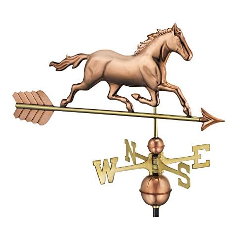 Good Directions Trotting Horse Weathervane, Cobre Puro Cover