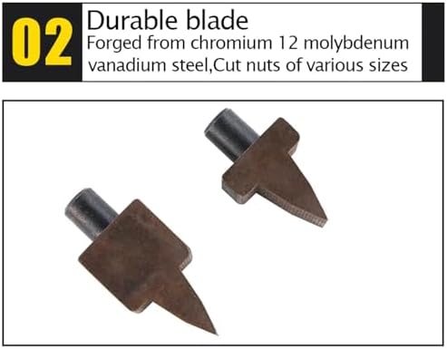 Heavy Duty 12/16T Hydraulic Nut Splitter Tool - Manual Nut Cutter for Stuck Rusted Nuts (M8-M41), Easy to Use, Ideal for Mechanics & DIY Projects, Durable & Efficient