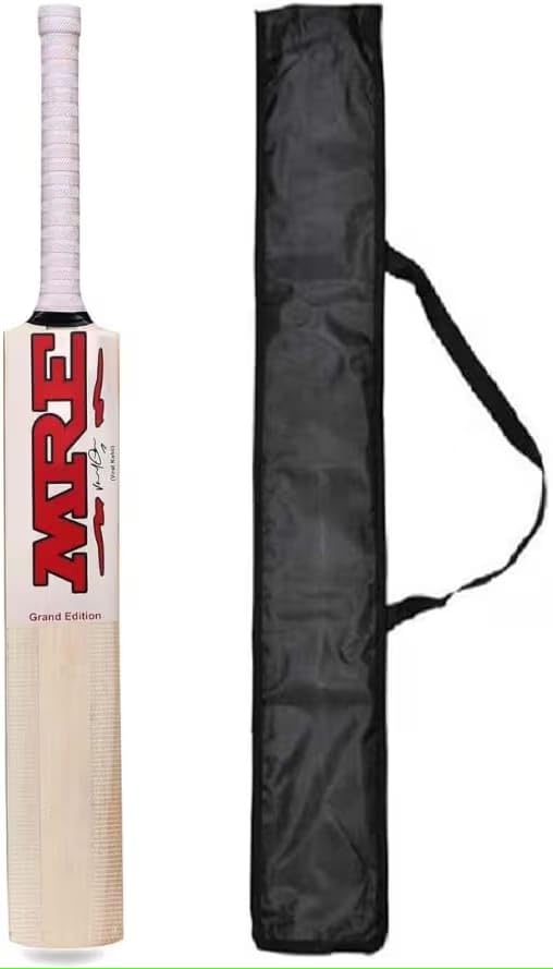 AEM® Himachal Willow Wooden Cricket Bat with Cover for Boys & Girls (Size 3 for 4-6 Year)