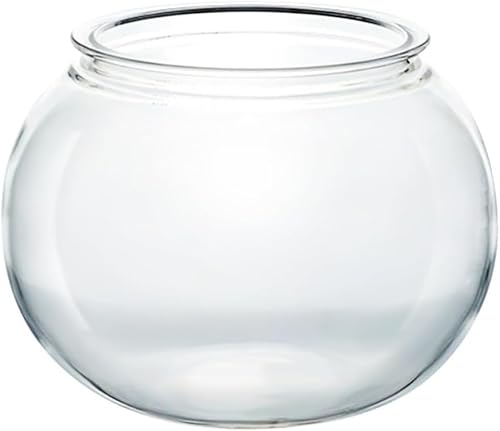 Rutexc 丸型金魚鉢 プラスチック透明アクリル、内部容器、デスクトップ水槽ボウル、水耕栽培、大容量、透明花瓶
