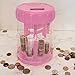 Teacher's Choice Digital Coin Counter Automatic Coin Sorter - 2023 Version - Automatically Sorts U.S. Coins into Individual Tubes and Keeps Digital Count, with 20 Coin Wrappers Included (Pink)
