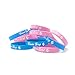OLILLY 12 Bracelets en Silicone pour Gender Reveal Baby Shower - 6 Bracelets Team Boy et 6 Bracelets Team Girl - Taille Adulte (12 Bracelets)