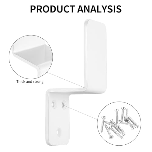 4 STK Tür Barricade Klammern, Z Winkel Halterung, Z Halterung Winkel Metallwinkel, Z Sicherheitstürschloss Halterungen, 2 x 4 Türschloss Klammern Drop-Open Bar für 2 x 4 Lumber, weiß, Z-Form