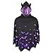 amscan Black Bat Hooded Poncho Costume - Adult Size, 1 Pc