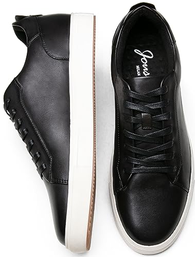 Jousen Men’s Fashion Sneakers Polished Leather Mens Dress Sneakers Stylish Retro Mens Business Casual Shoes4