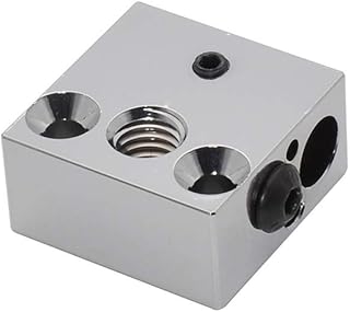 Updated High Temperature CR-10 Plated Copper Heater Block for MK8 Extruder Creality All Metal Hotend Ender 3s V2 Ender 3 pro Ender 5 Pro Plus CR10 S4 S5 3D Printer (Copper)