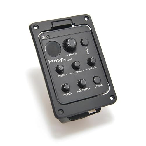 選び出す 4個セット 4バンド アコースティックギター ピックアップ チューナー マイク ブレンド プリアンプ EQ ビートボード付き(Size:6)