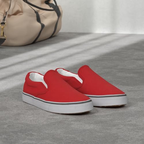 Image of Women's Canvas Slip On Sneakers Non Slip Loafers | low top non slip on walking breathable casual comfortable fashion tennis