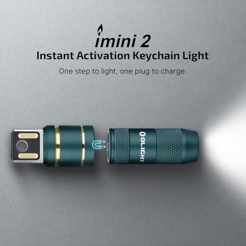 Image of OLIGHT IMINI 2 EDC Rechargeable Keychain Flashlight, 50 Lumens Compact and Portable Mini LED Keyring Lights with Built-in Battery Ideal for Everyday Carry and Emergencies (Dream Blue)