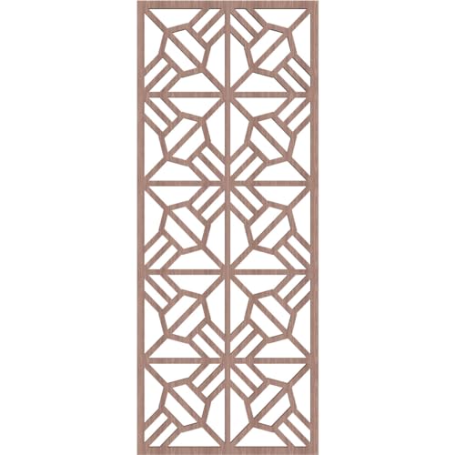 Image of Auburn Decorative Pierced Fretwork Wood Wall Panels, 13 3 /8 inchW x 34 3 /8 inchH x 3 /8 inchT, Walnut