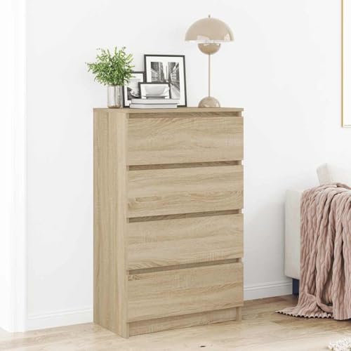 Vopese Aparador Madera contrachapada Color Roble Sonoma 60x35x98,5 cm Armario de Almacenaje, Aparador Auxiliar Mueble de Almacenaje de Salón Buffet Moderno