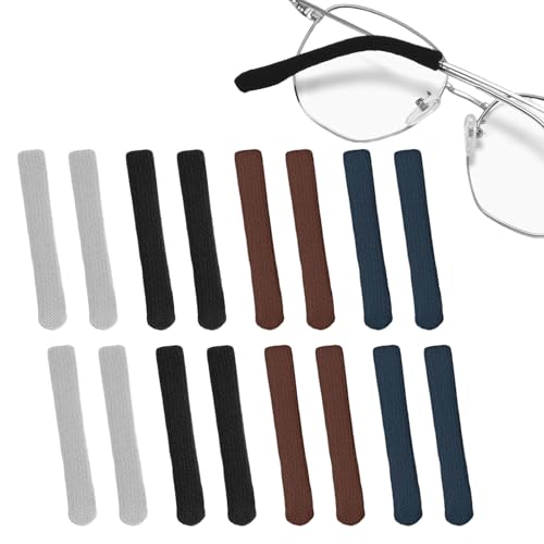 Kuugeo Anti Glisse Lunettes, 16 pièces Accessoires Lunettes, Protege Branche Lune tte, Protege Branche Lune tte Oreille, Manchon Bra nche De Lun ette,...