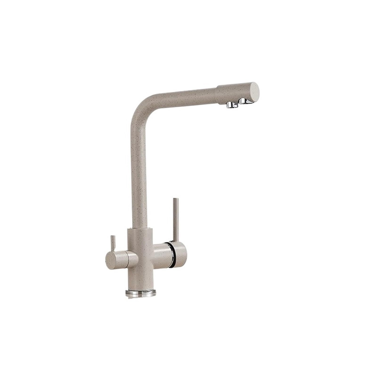 Purified Faucet Chrome Kitchen Faucets Dual Handle Kitchen Faucet Purification Water Drinking Water Tap Kitchen Mixer Tap(Beige with Dot)