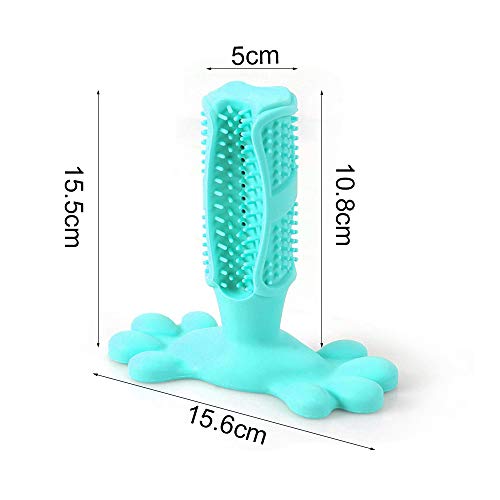 laamei Dog Toothbrush Stick Dog Teeth Cleaning Massager Nontoxic Natural Rubber Dog Toothbrush Chew Toy Dog Dental Care for Small Medium Large Dog Puppy Large Lake Blue