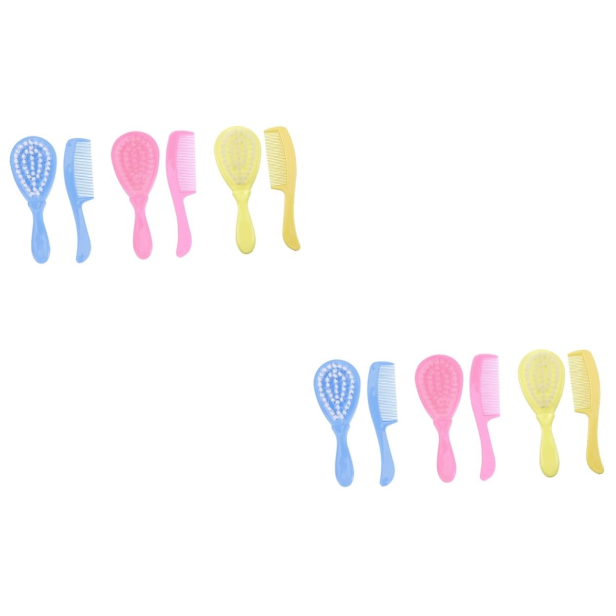 TOVINANNA Pcs Sets Brush and Comb Hair Care Set Boy Girl Brush and Comb Newborn Gentle Scalp Stimulator Random