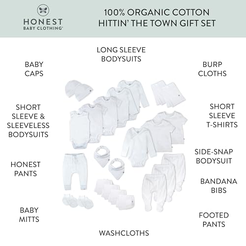 HonestBaby Baby 100% Organic Cotton Gift Sets, Multipack3