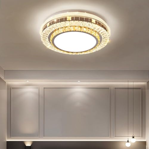 Lámpara de techo de cristal para sala de estar con luz LED ajustable 6