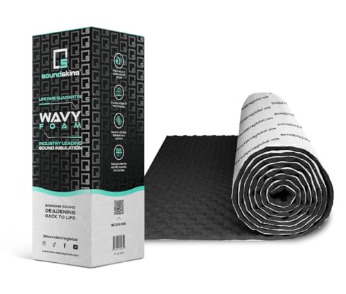 SSK-Wavy 315mil/8mm Lightweight Closed Cell Foam Mat - 32.3 sqft. Vibration Dampening and Sound Deadening