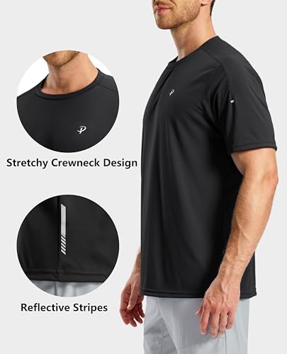 Pudolla Men's Workout Running T-Shirts Lightweight Quick Dry Athletic Gym Shirts for Men Short Sleeve Sport Tee Tops3