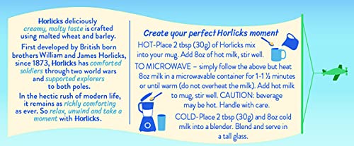 Horlicks Malted Milk Powder 500 Gram (Pack Of 4 Jars) - Made In England For Malt - Creamy, Malty Taste - Free From Artificial Colors, Sweeteners, And Preservatives #TOP1