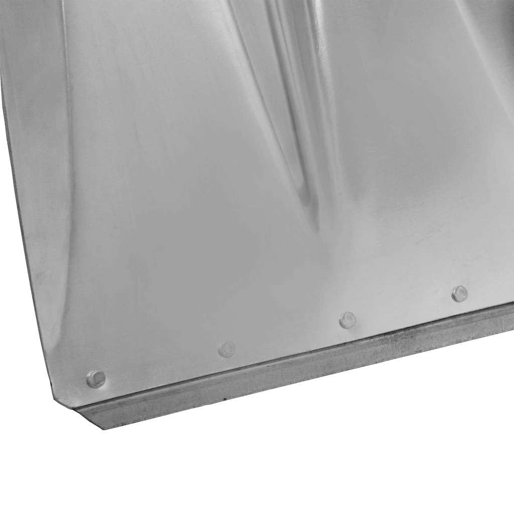 Pala de aluminio plateado 43 x 32,5 cm, 4 unidades, pala de jardín para tierra, arena, grava, compost, césped, jardinería, limpieza de nieve, versátil, resistente, resistente a la corrosión
