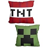 2Pcs Pixel Style Pillow Covers,Pixel Pillow Case Soft Short Plush Faux Wool Kids Throw Cushion Cover Cushion Cases for Home Sofa Bed Decoration, 18' x 18'