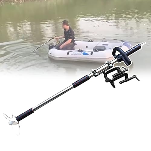 Portable Drill-Powered Outboard Motor Portable Drill-Powered Boat Propeller Kit Aluminum Alloy Material Easy to Disassemble/Transport for Kayak Canoe 1M