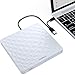 ORIGBELIE Masterizzatore DVD Esterno USB 3.0 Type-C 13mm Ultra Slim CD DVD +/-RW Drive, Plug & Play Lettore CD Esterno per PC Portatile Desktop Windows 11/10/8/7 Linux Mac OS (Bianco) immagine
