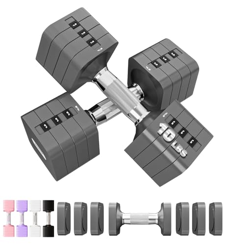 Image of 15LB 20LB 30LB 40LB 50LB Adjustable Dumbbell Set Free Weights Dumbbells Set for Women Men Hand Weights Sets Adjust Dumbbell Weight Sets for Home Gym Exercise Workout Strength Training Equipments