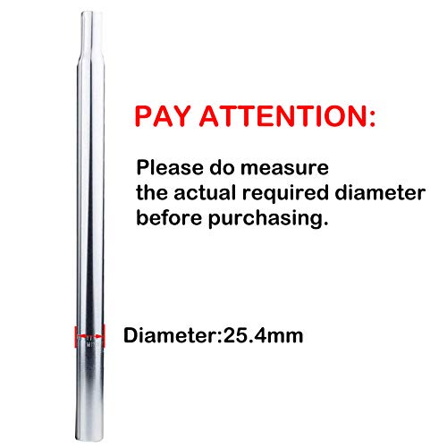 Image of ZUKKA Bike Seatpost 25.4 /27.2 /30.9 /31.6 x 400mm Aluminum Alloy Bicycle Seat Post Black or Silver