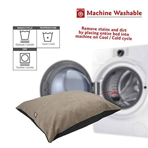 Image of Majestic Pet Rectangle Large Dog Bed Washable - Non Slip Comfy Pet Bed - Dog Crate Bed Super Value Pillow Dog Bed - Dog Kennel Bed for Sleeping - Dog Bed Large Breed 46 x 35 Inch - Villa Vintage