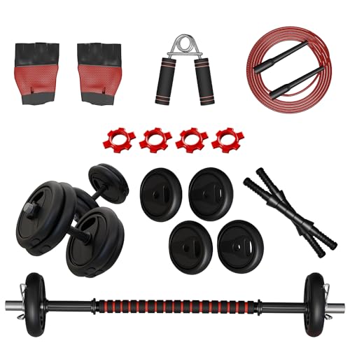Lifelong PVC Gym Equipment Set For Home Workout 10Kg - Dumbbell Set For Home Gym - 4 *1.25 Kg Weight Plates & 2 *2.5Kg Weight Plates - Extension Barbell Rods - Fitness Gym Accessories For Home Workout (B0CYLBDDXF) Amazon Price History, Amazon Price Tracker