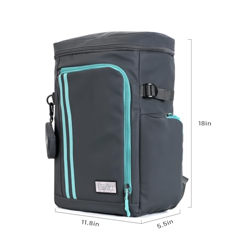 Image of FIREFIRST x Hatsune Miku Backpack-Grey,19L-Miku Merch Birthday Gift | Includes a Mini Storage Pouch,Insulated Pockets,Miku Laptop Backpacks for Outdoor,Travel,Concerts,Miku Cosplay