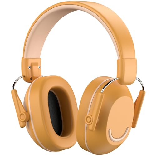 Link Dream Gehörschutz Kinder, Lärmschutz Kopfhörer Kinder SNR 30dB für von 3-16 Jahren, Kapselgehörschutz Ohrenschützer mit Ohrenschützer Verstellbare für Autismus, Reisen, Lernen, Orange
